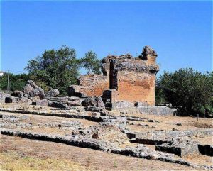 Römische Ruine auf dem Grabungsfeld von Milreu