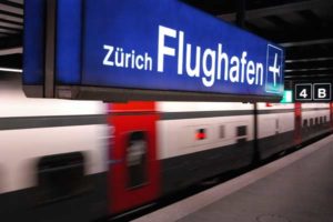 Der Flughafen Zürich ist an das Schienennetz hervorragend angebunden.