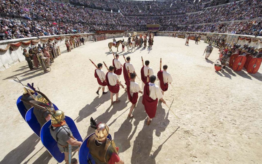 Römische Spiele in den Arenen von Nîmes